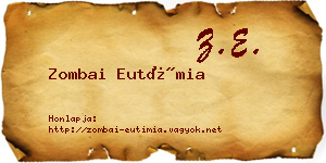Zombai Eutímia névjegykártya